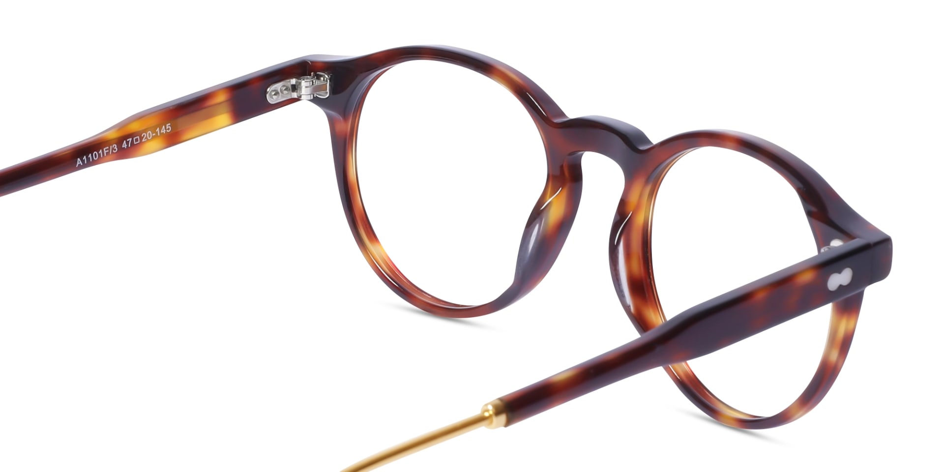 Tortoise Oval Keyhole Bridge Eyeglasses 5