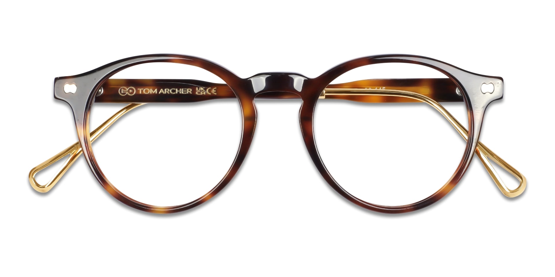Tortoise Oval Keyhole Bridge Eyeglasses 6