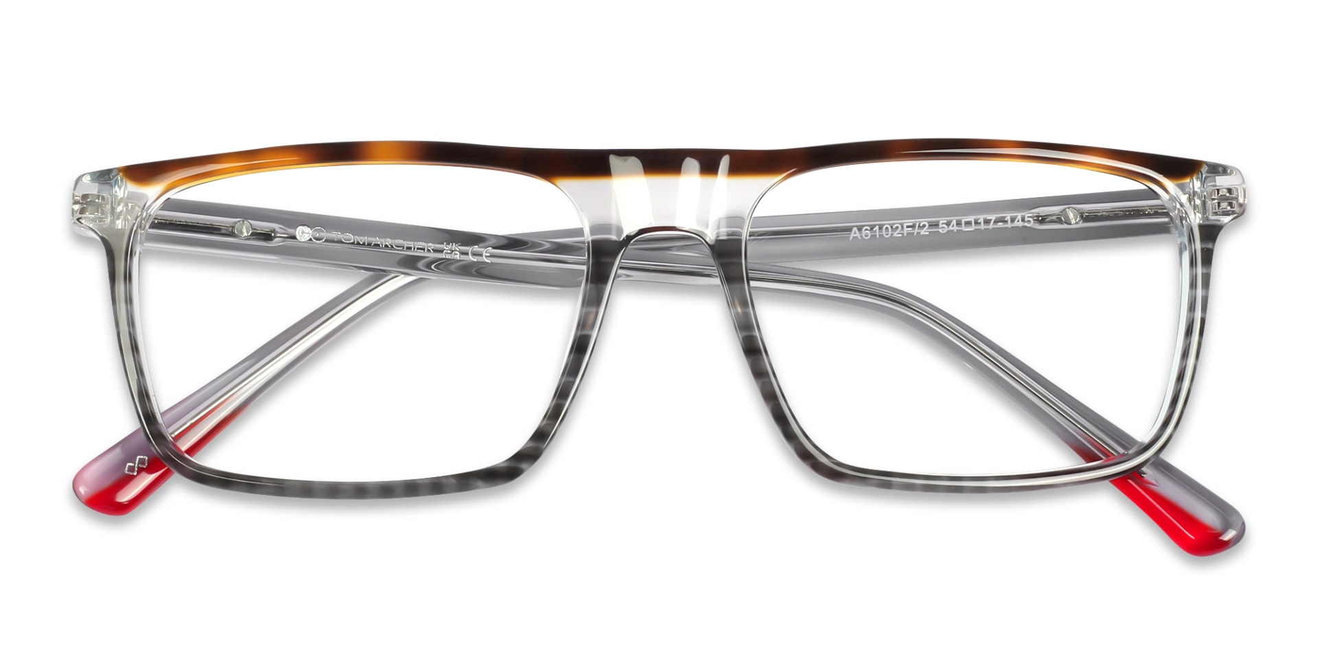 Crystal Tortoise Rectangle Glasses 6