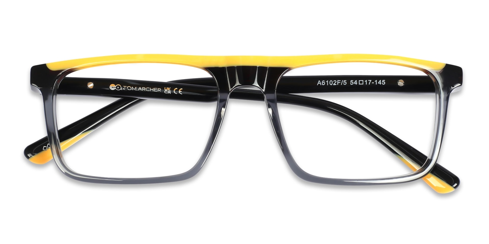 Crystal Smoke Grey Yellow Glasses 6