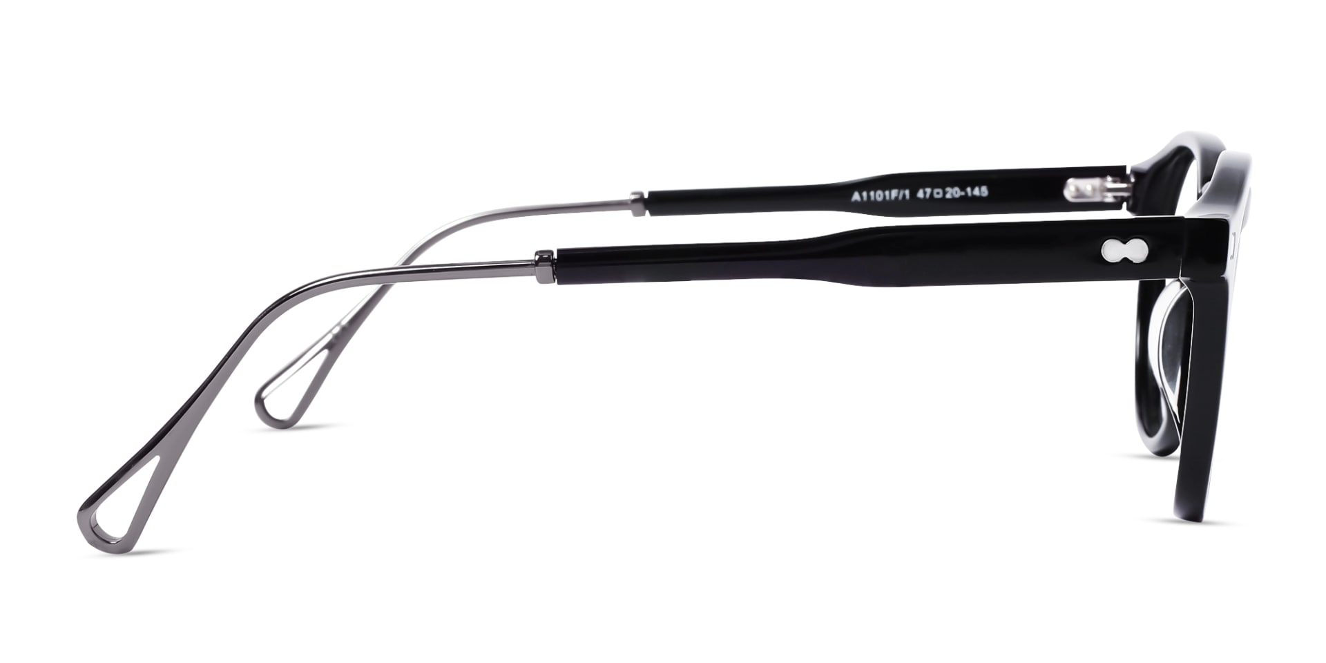 Black Oval Keyhole Bridge Glasses 4