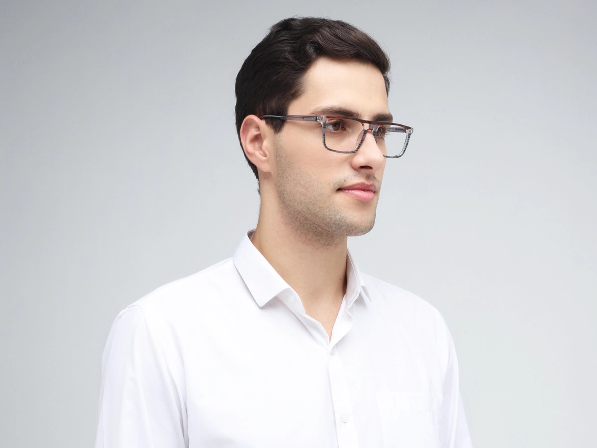 Crystal Tortoise Rectangle Glasses 43