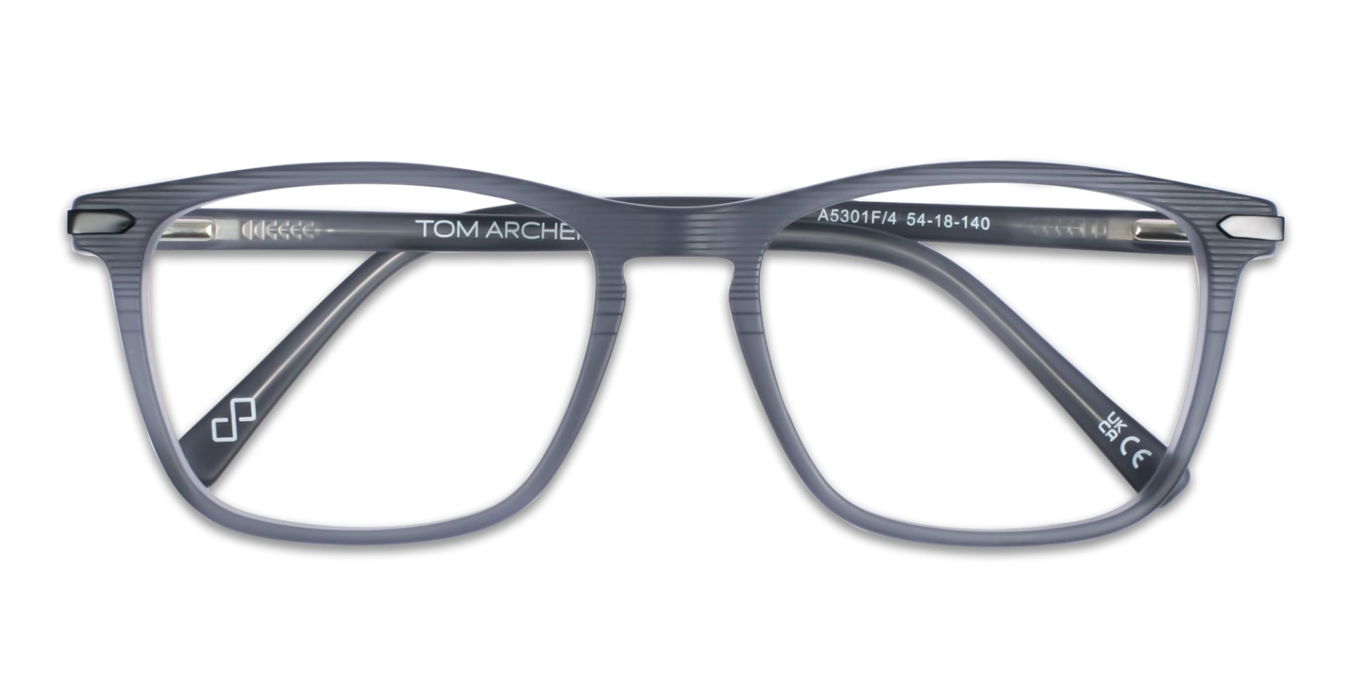 Matte Grey Rectangle Keyhole Glasses 6