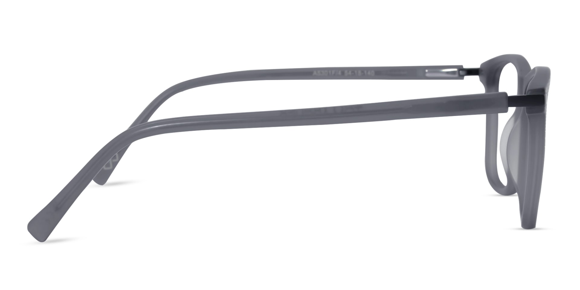 Matte Grey Rectangle Keyhole Glasses 4