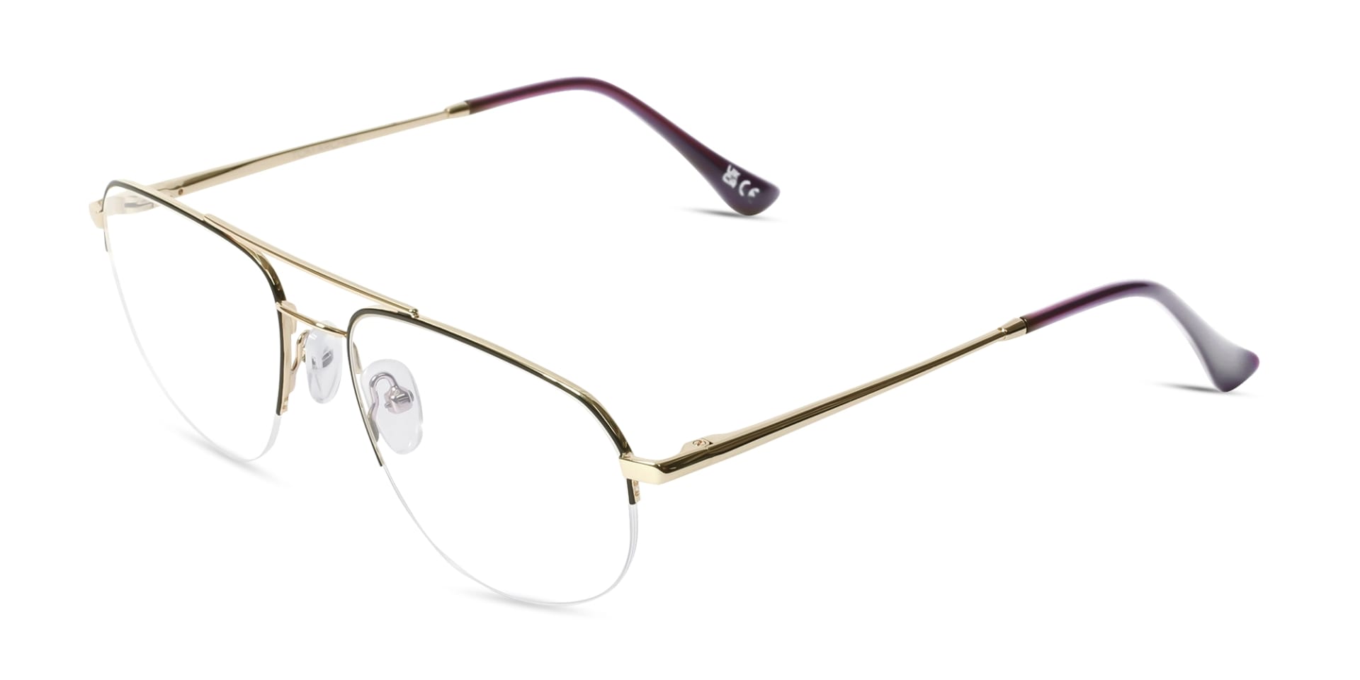 Black And Gold Metal Eyeglasses 3