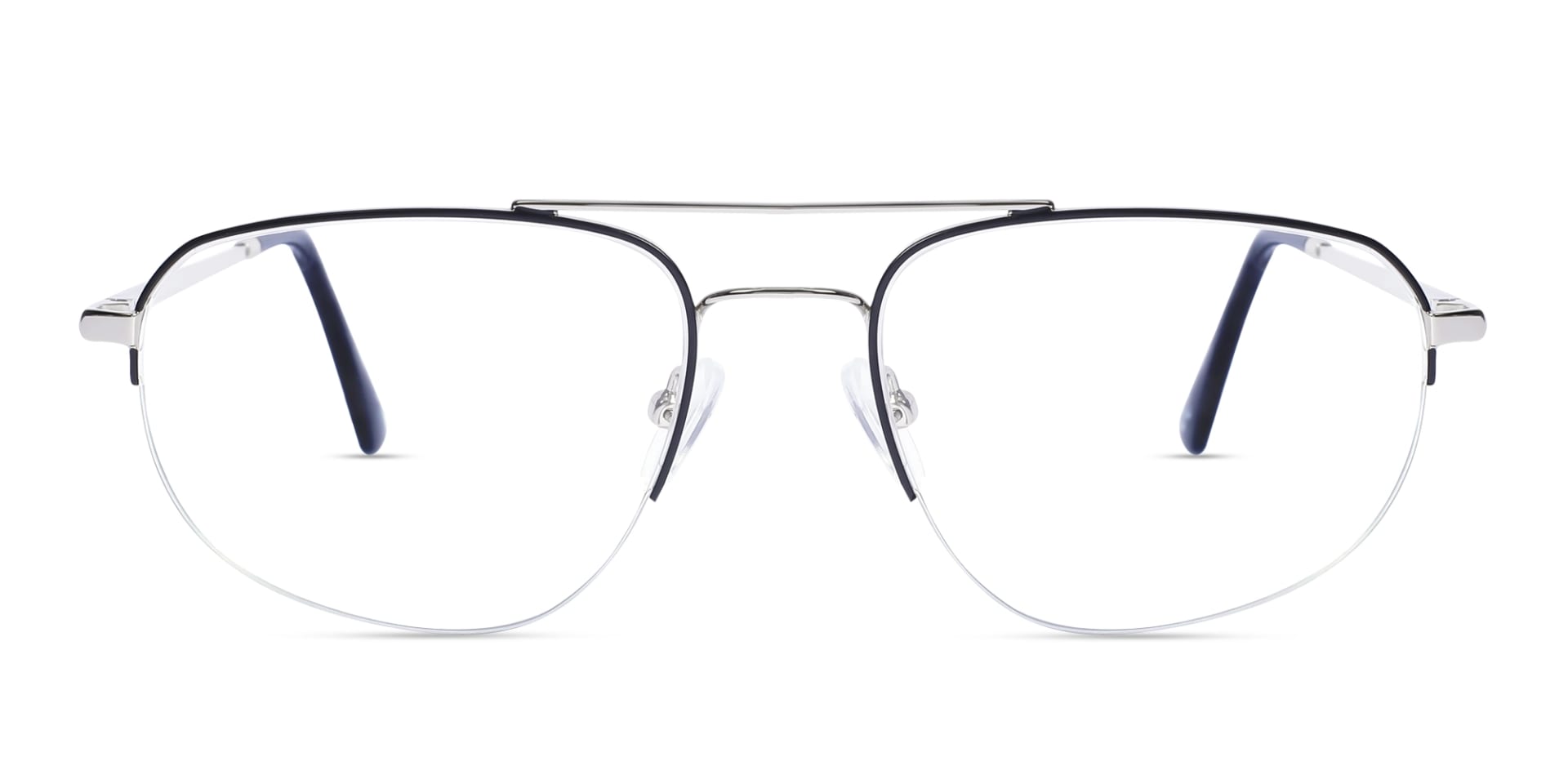 Black Silver Eyeglasses 1