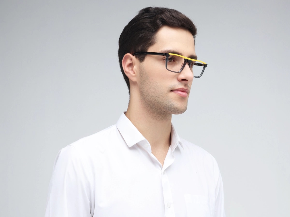 Crystal Smoke Grey Yellow Glasses 43