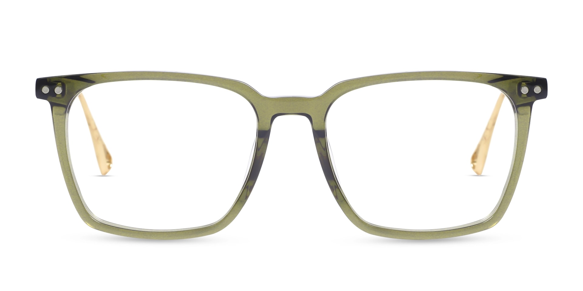 Crystal Sage Green Square Sunglasses-1