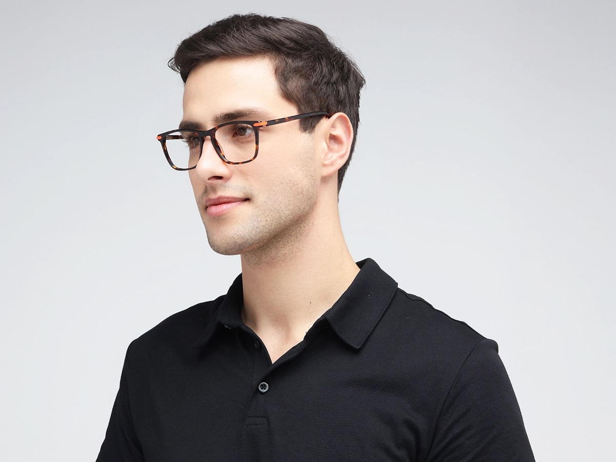 Tortoise Shell Rectangle Glasses 42