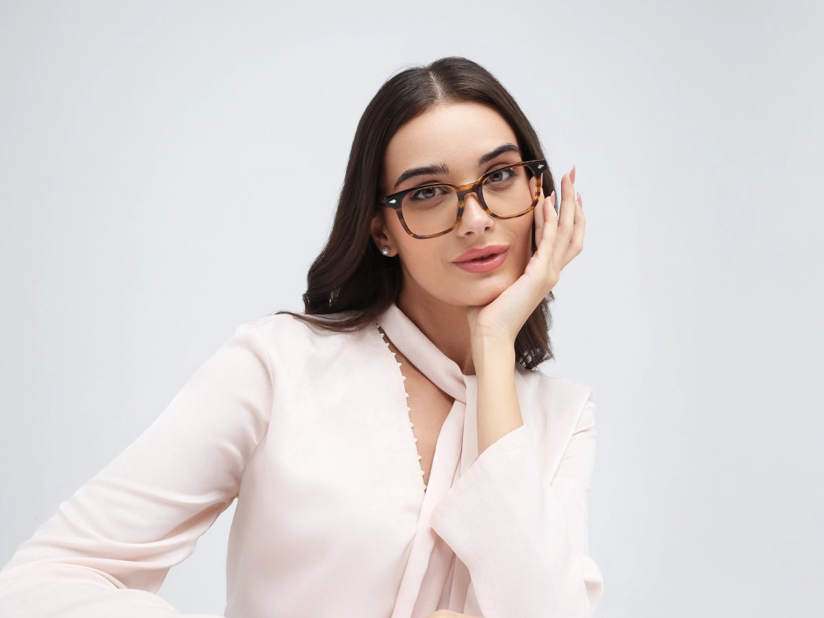 Water Gold Marble Rectangle Sunglasses -51