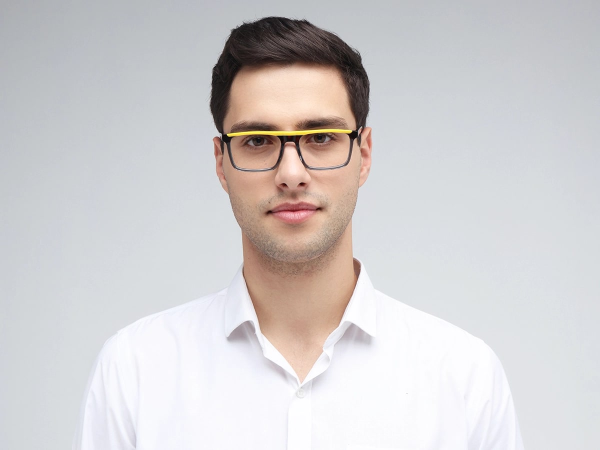 Crystal Smoke Grey Yellow Glasses 41