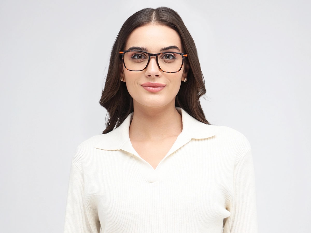 Tortoise Shell Rectangle Glasses 51