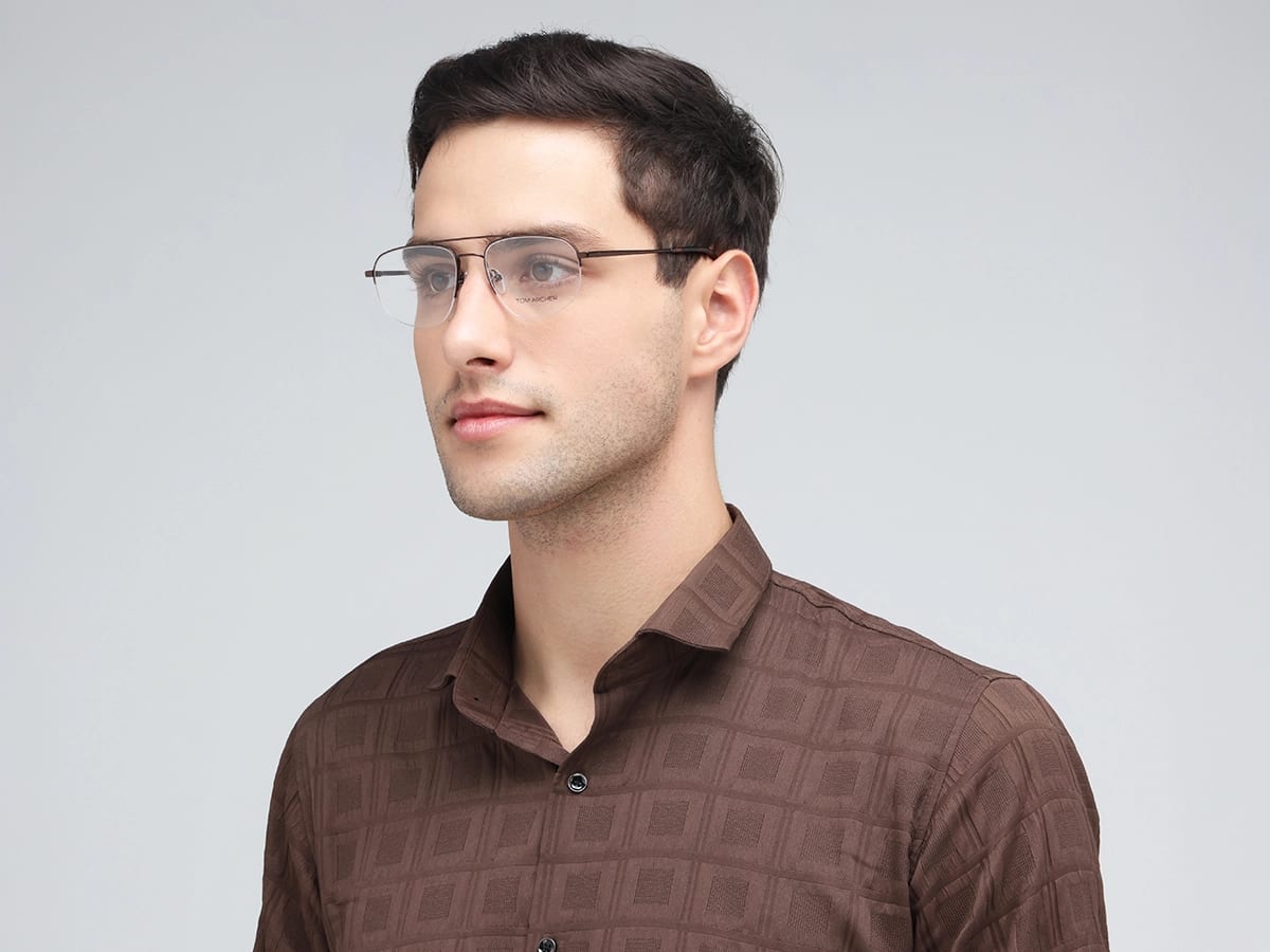 Copper Brown Metal Eyeglasses 42