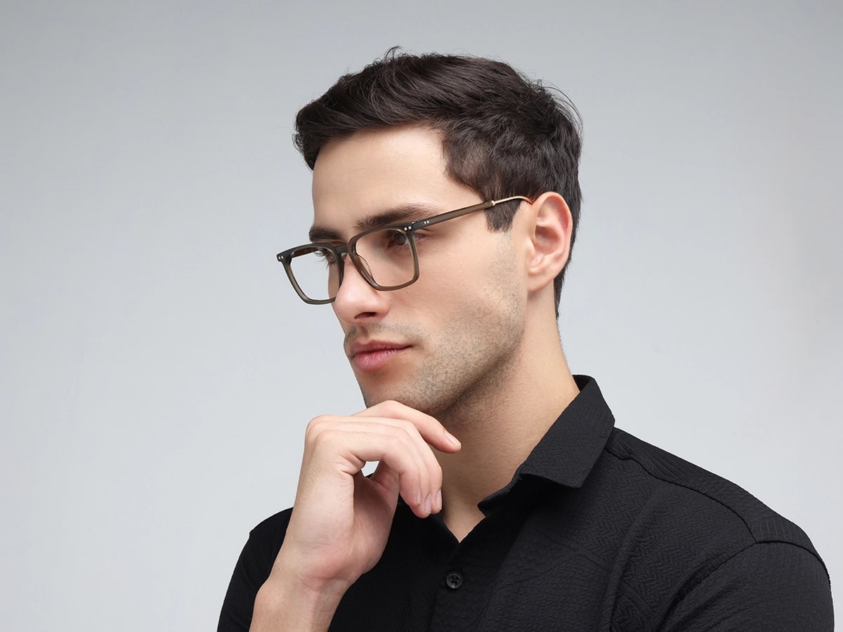 Crystal Sage Green Square Sunglasses-43