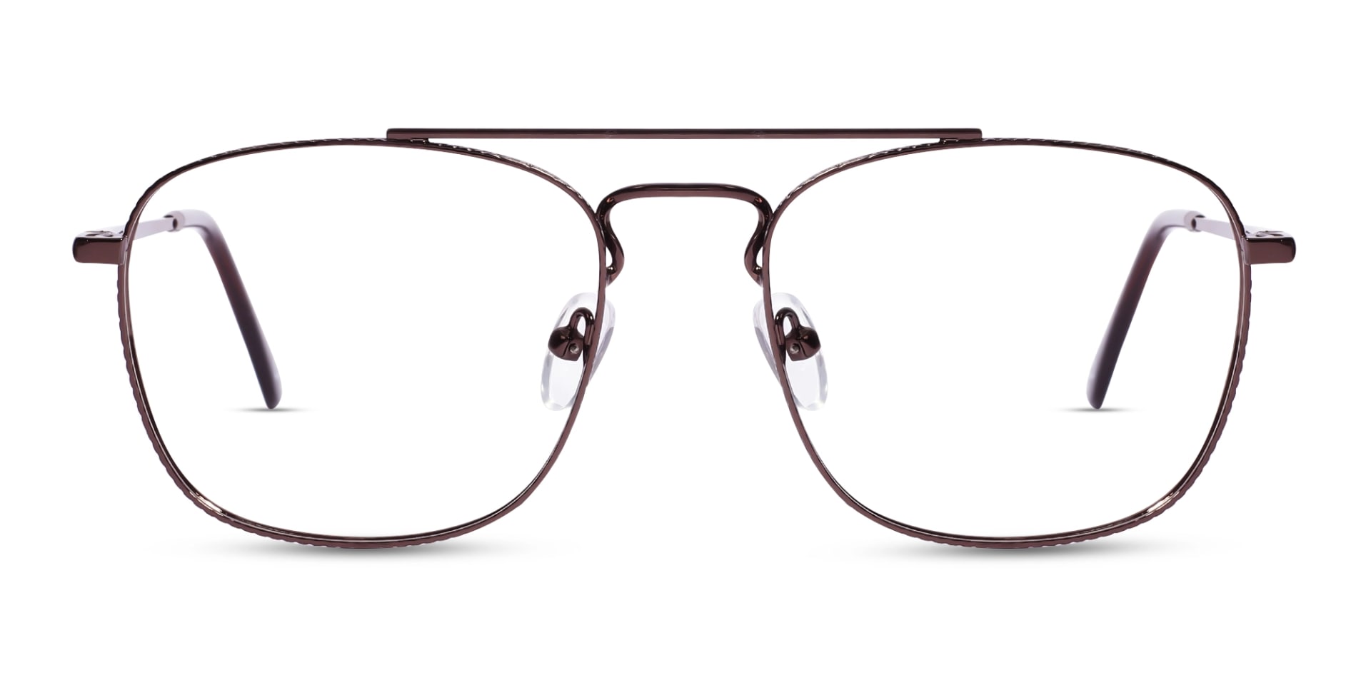 Copper Brown Double Bridge Pilot Eyeglasses 1