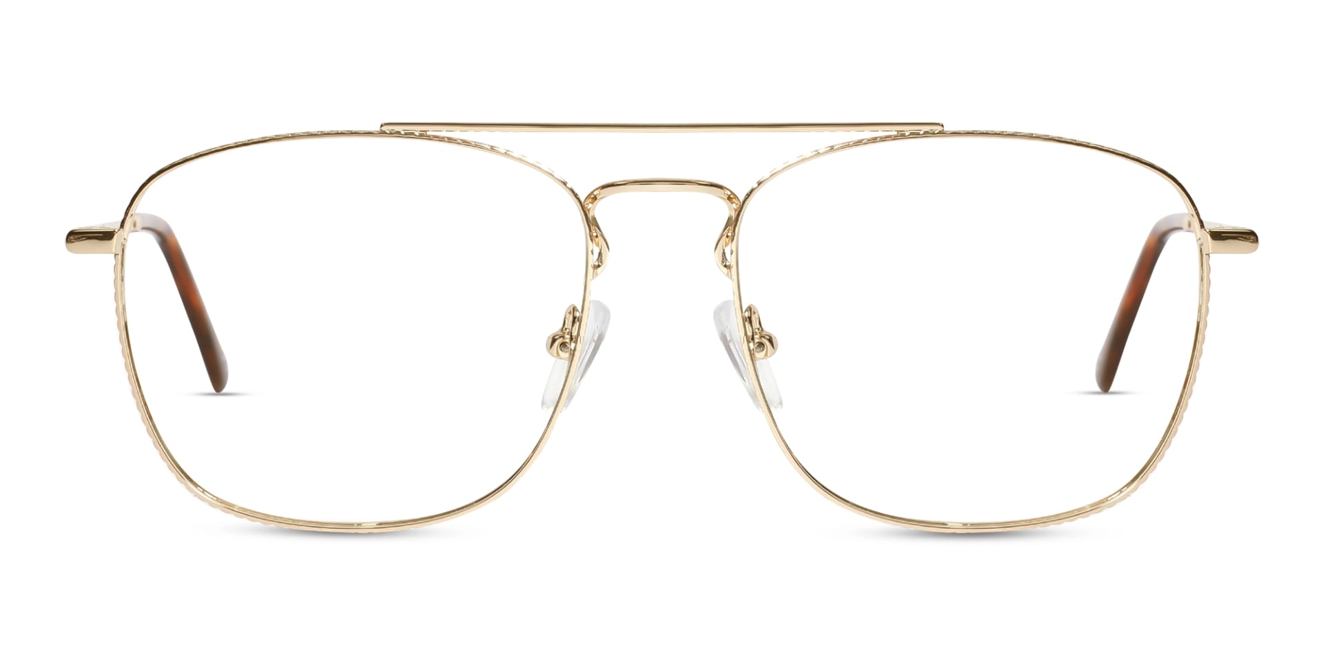 Gold Square Double Bridge Eyeglasses 1