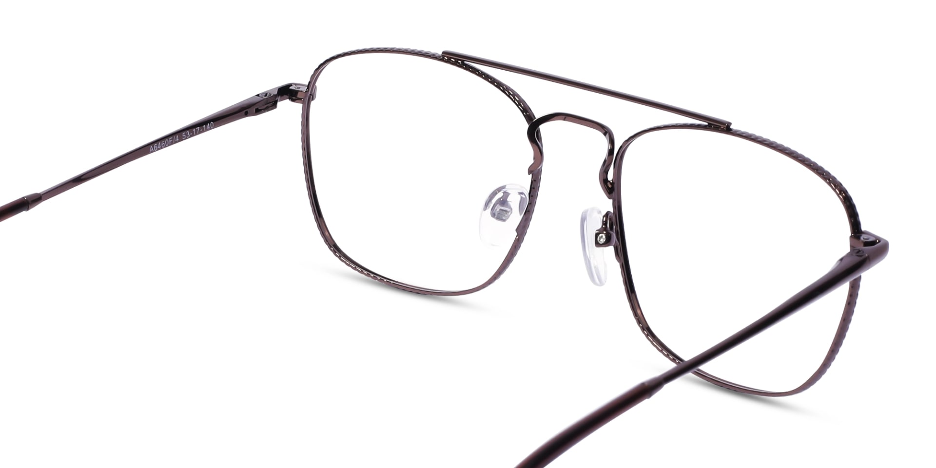 Copper Brown Double Bridge Pilot Eyeglasses 5