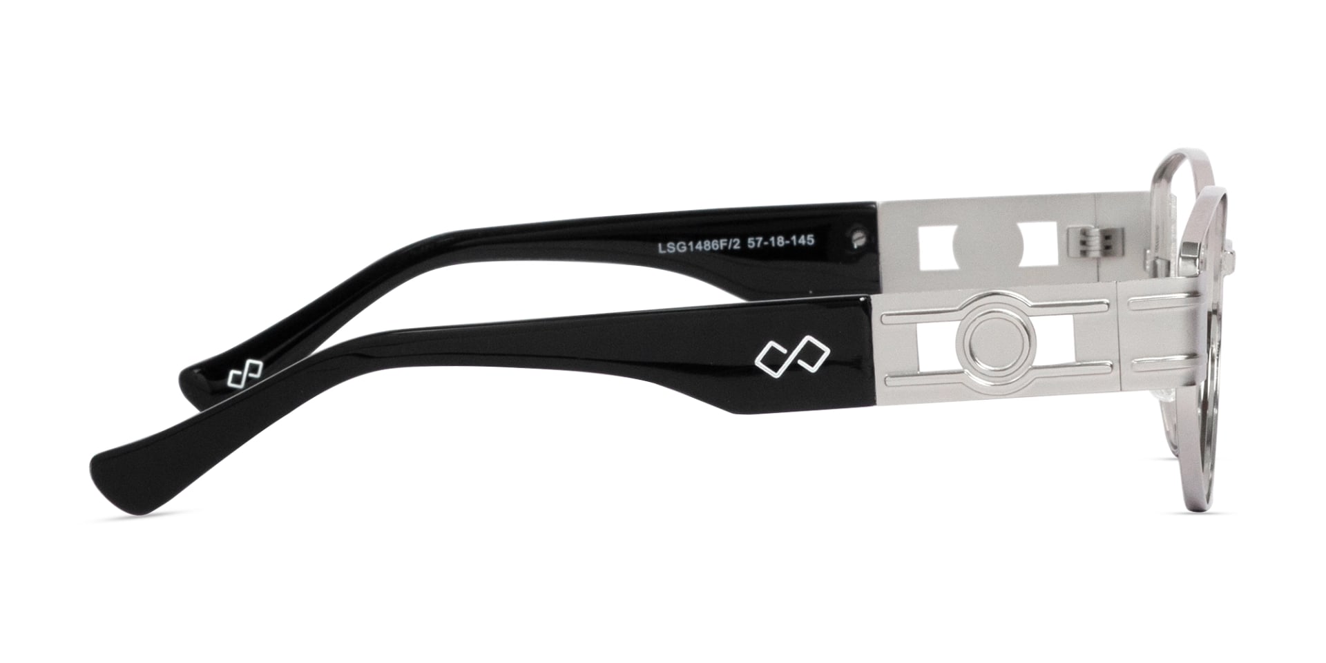 Silver Metal Oval Full Rim Glasses-4