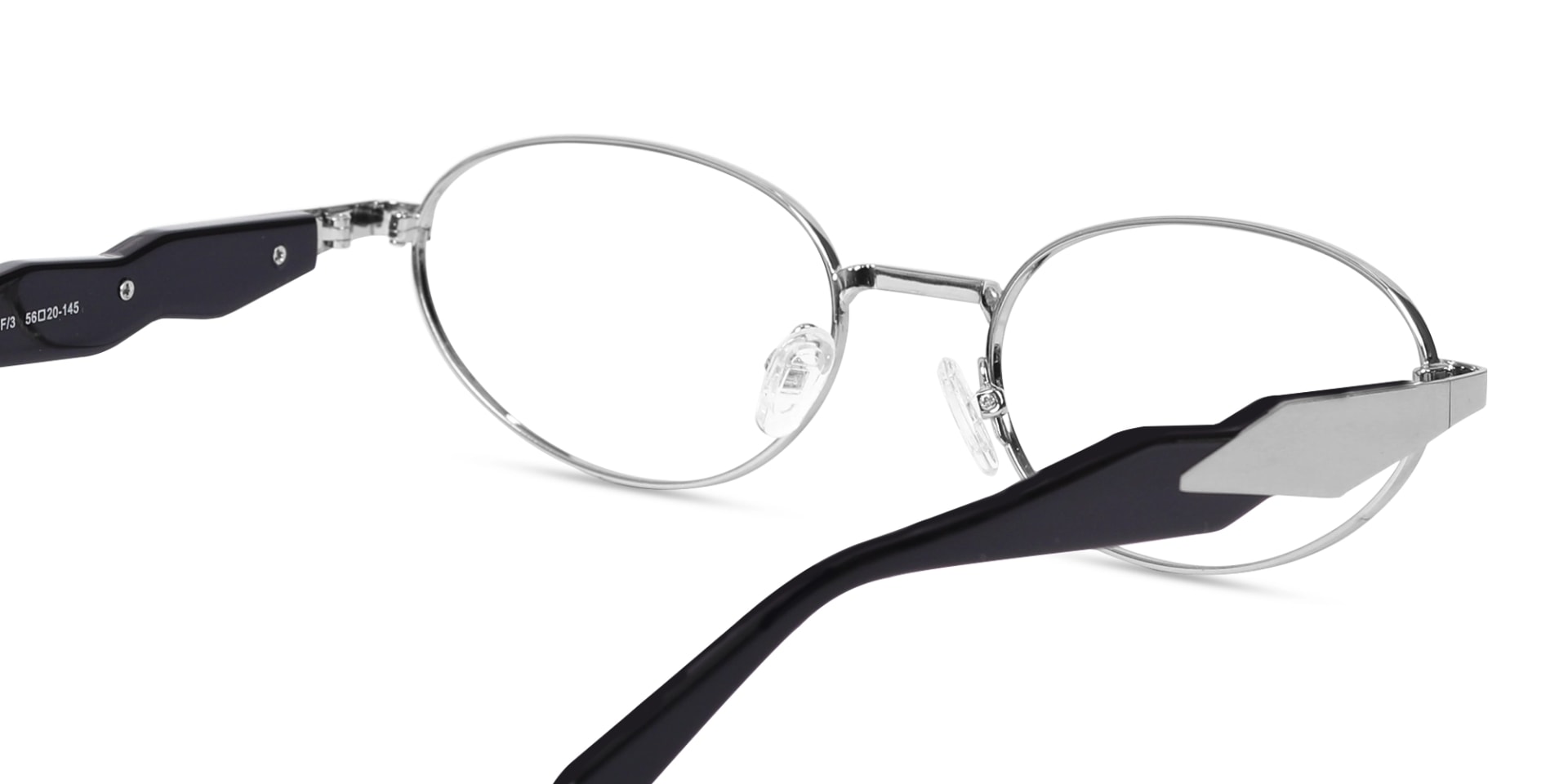 Silver Oval Metal Full Rim Glasses-5