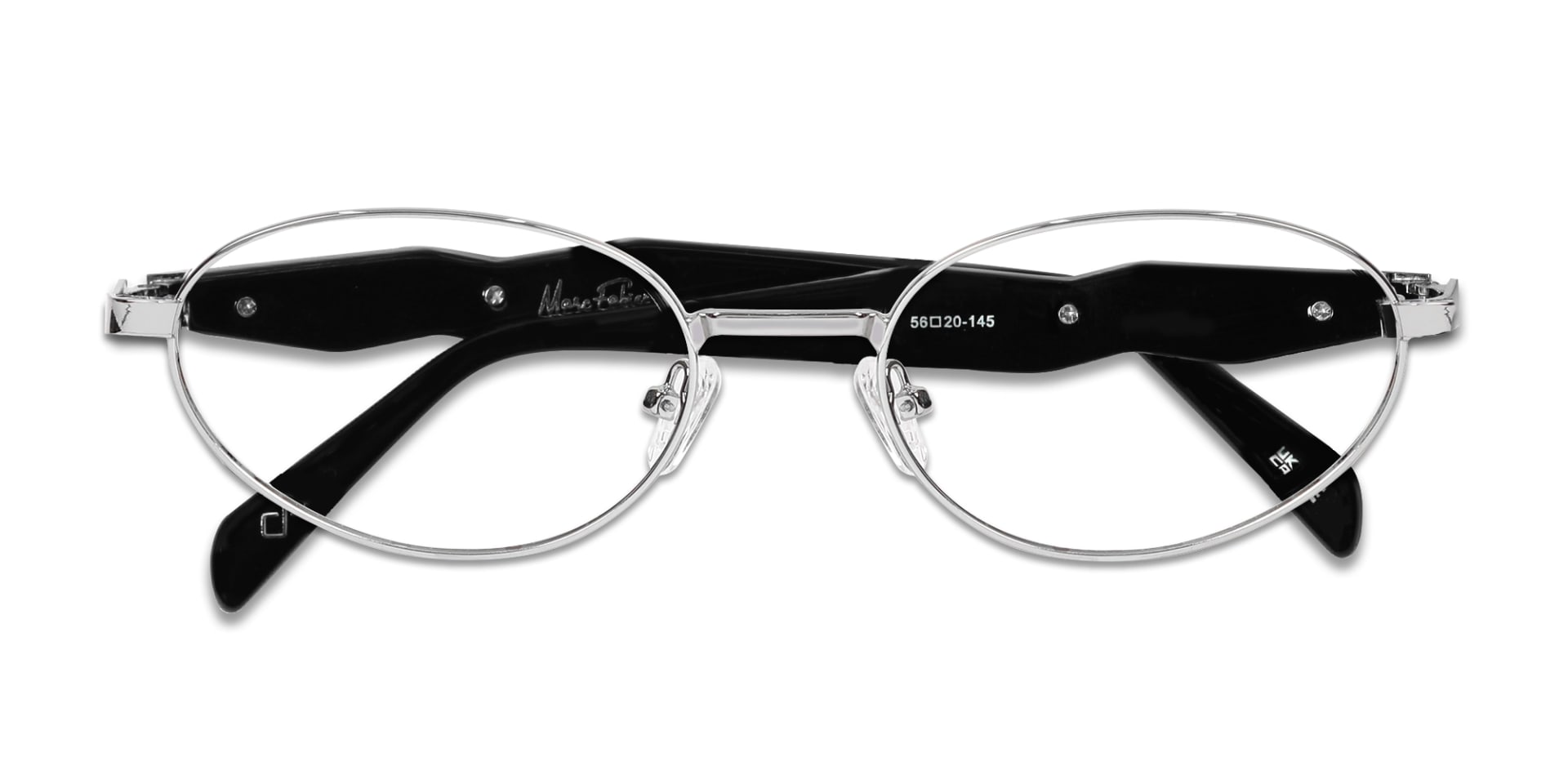 Polished Gunmetal Oval Glasses-6