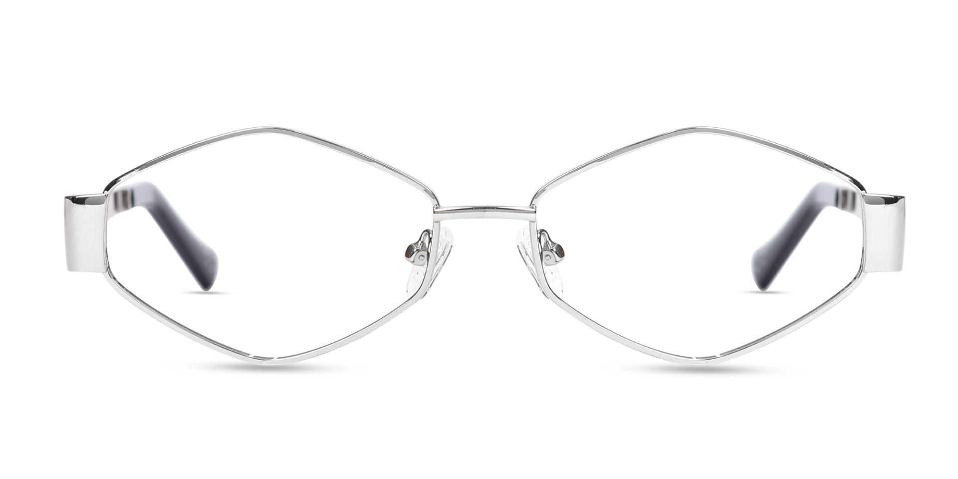 Eye-Catching Silver Geometric Glasses-1