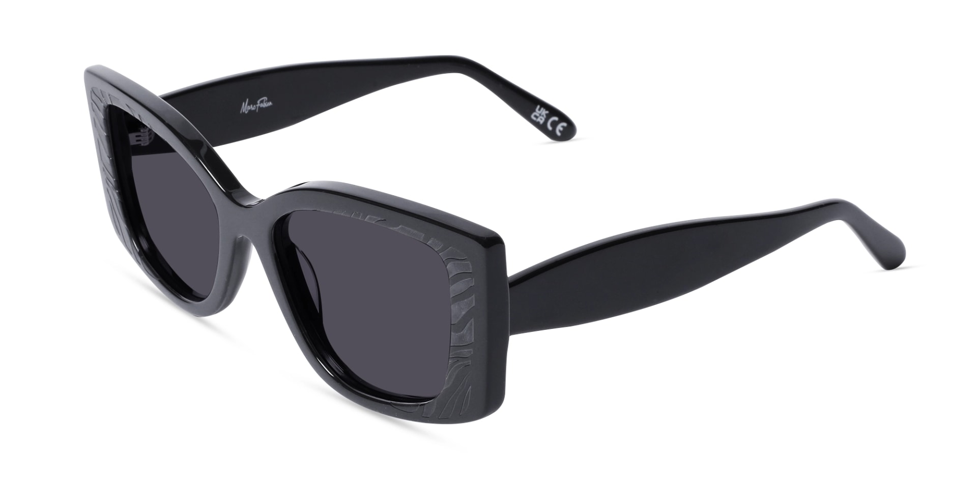Black Frame With Dark Grey Tint Sunglasses-3