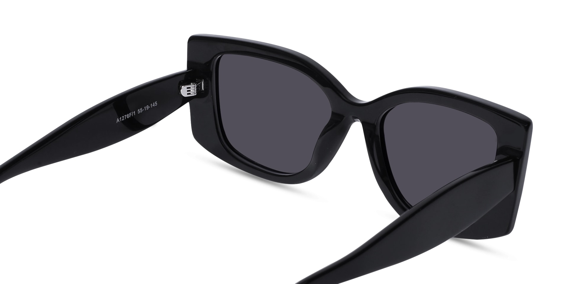Black Frame With Dark Grey Tint Sunglasses-5