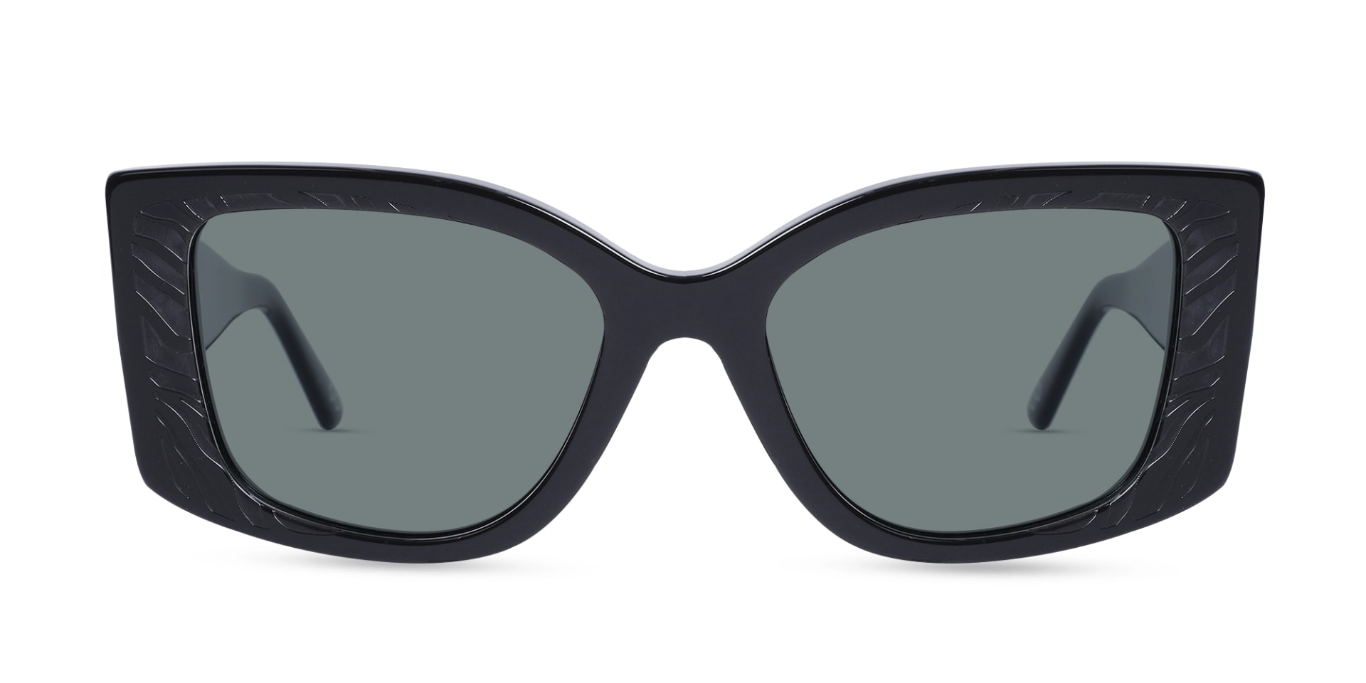 Black Frame With Greenish Grey Tint Sunglasses-1