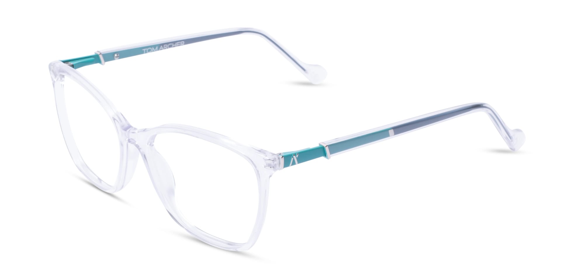 Crystal Clear Square Cateye Acetate Glasses 3