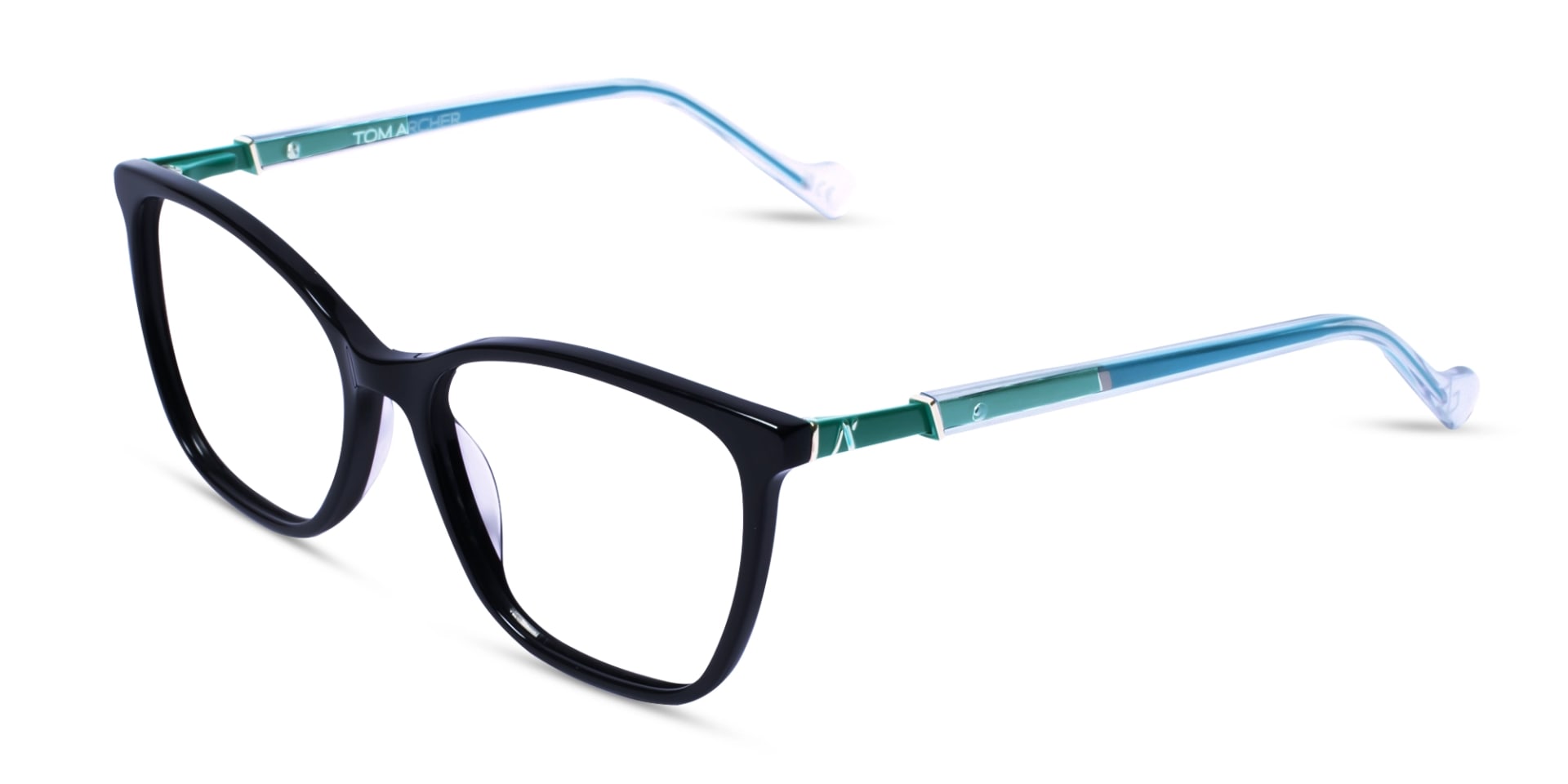 Black Square Cateye Acetate Eyeglasses 3