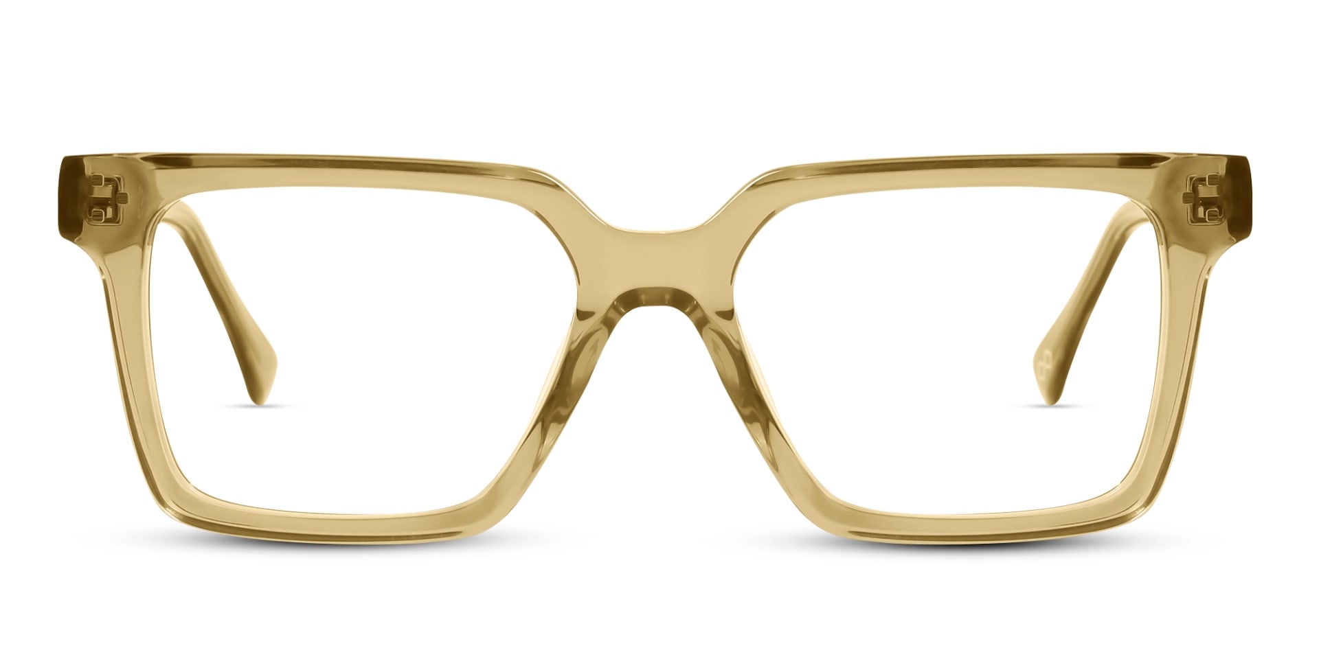 Crystal Dull Brown Acetate Square Eyeglasses 1