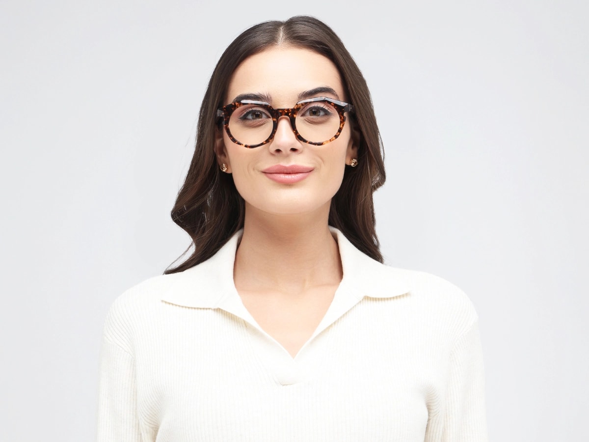 Brown Oval Eyeglasses 51