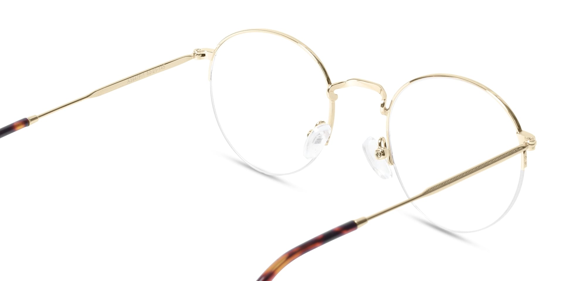 Gold & Tortoise Round Metal Glasses-5