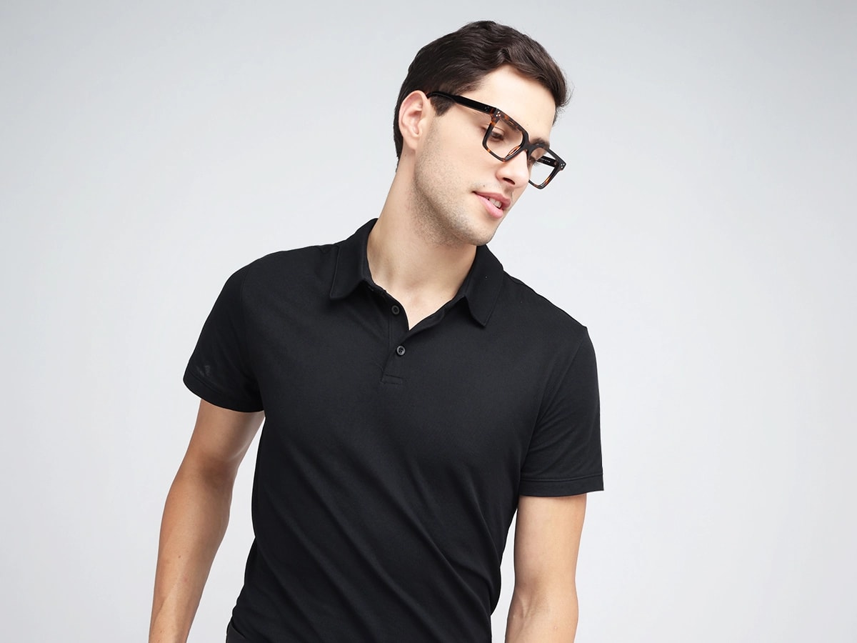 Dark Tortoise Acetate Square Eyeglasses 43