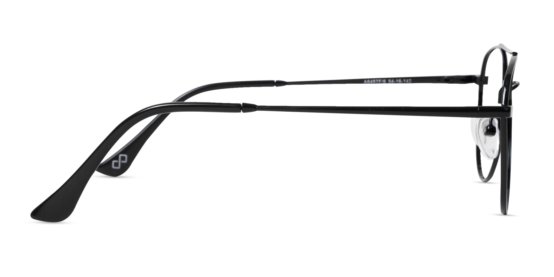 Black Pilot Double Bridge Metal Glasses-4