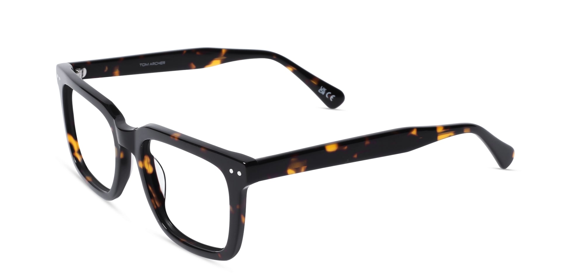 Dark Tortoise Square Acetate Glasses-3