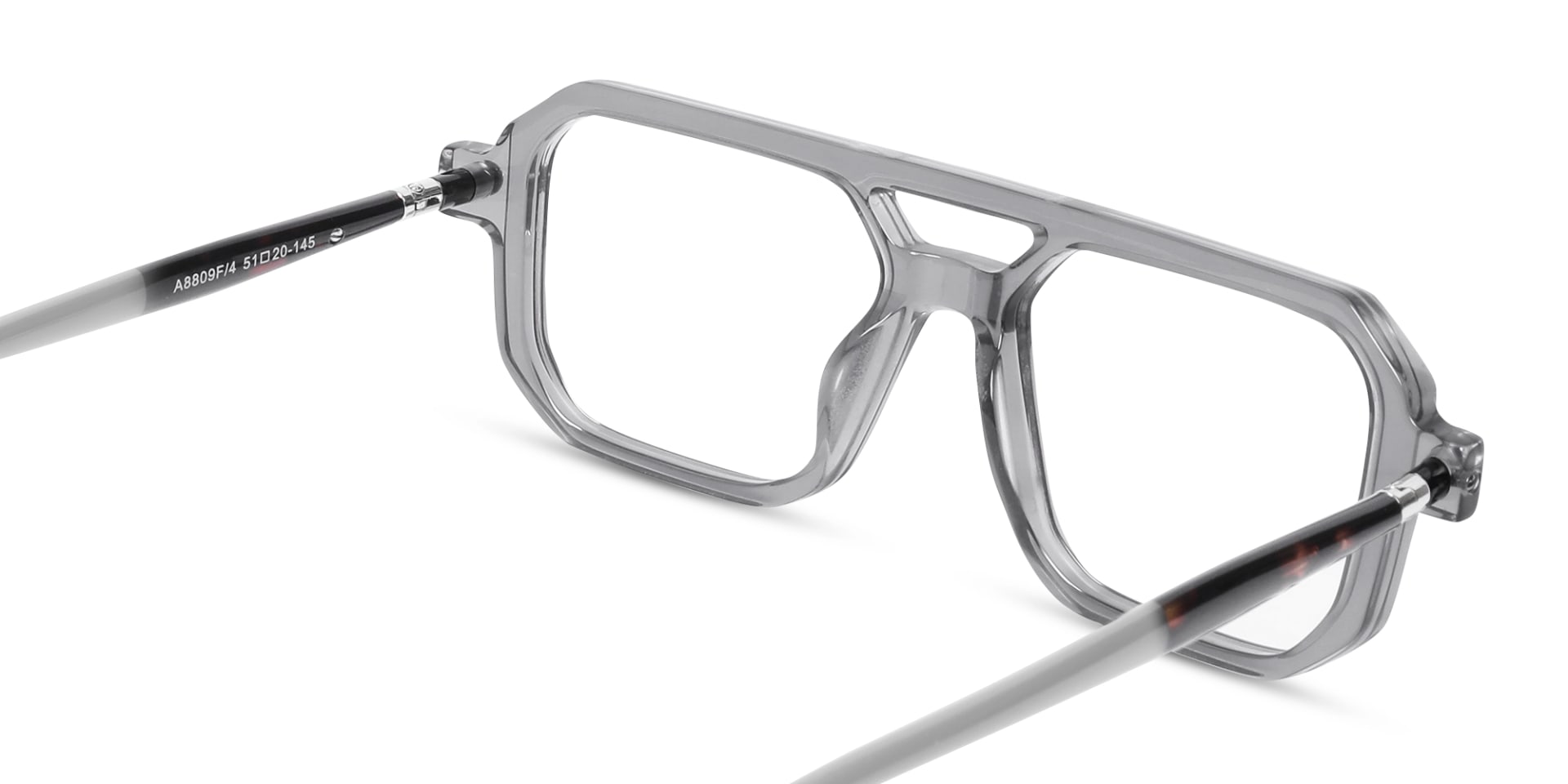 Grey Rectangle Eyeglasses 5