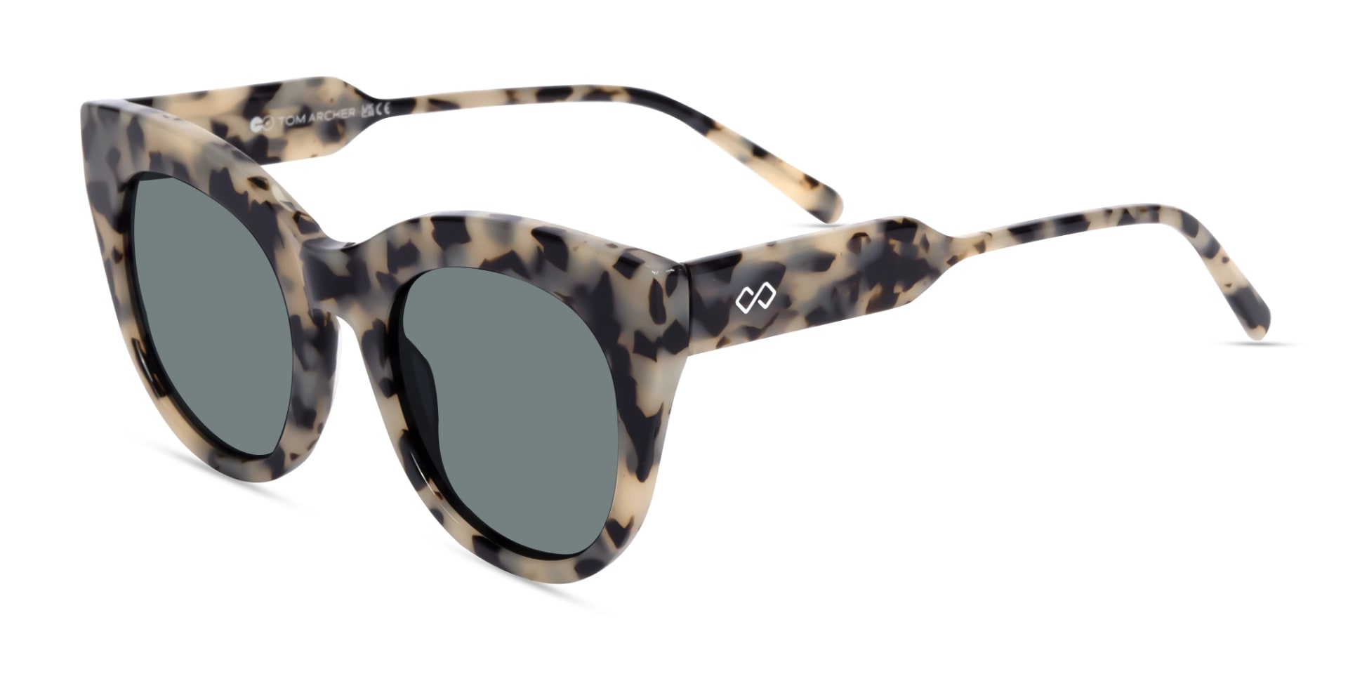  Beige Tortoise Cat-Eye Frame Sunglasses -3