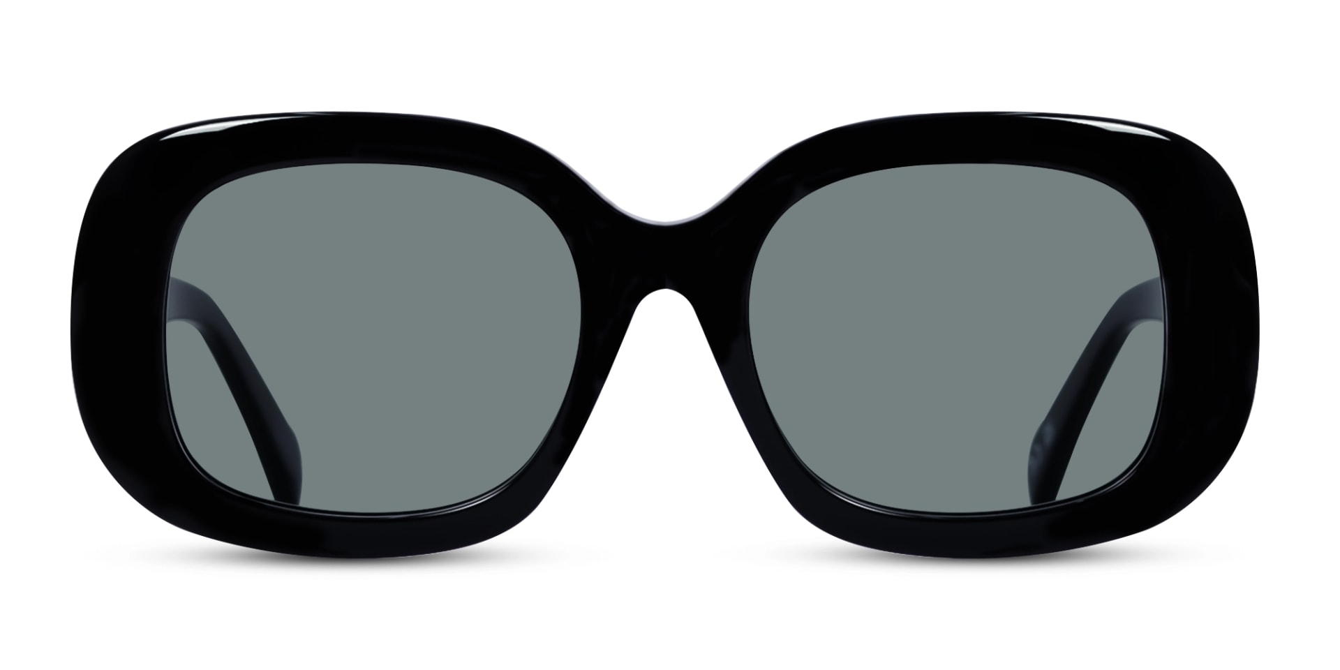 Square Polarised Dark Grey Tint Sunglasses