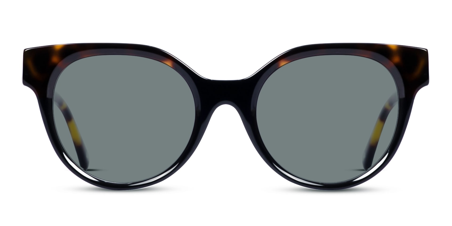 Round Acetate Frame With Dark Grey Tint Sunglasses