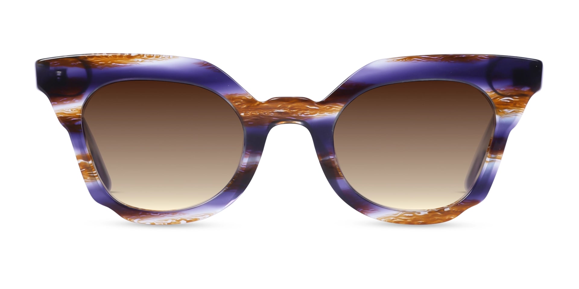 Galaxy Marble Frame With Brown Gradient Tint Sunglasses-1