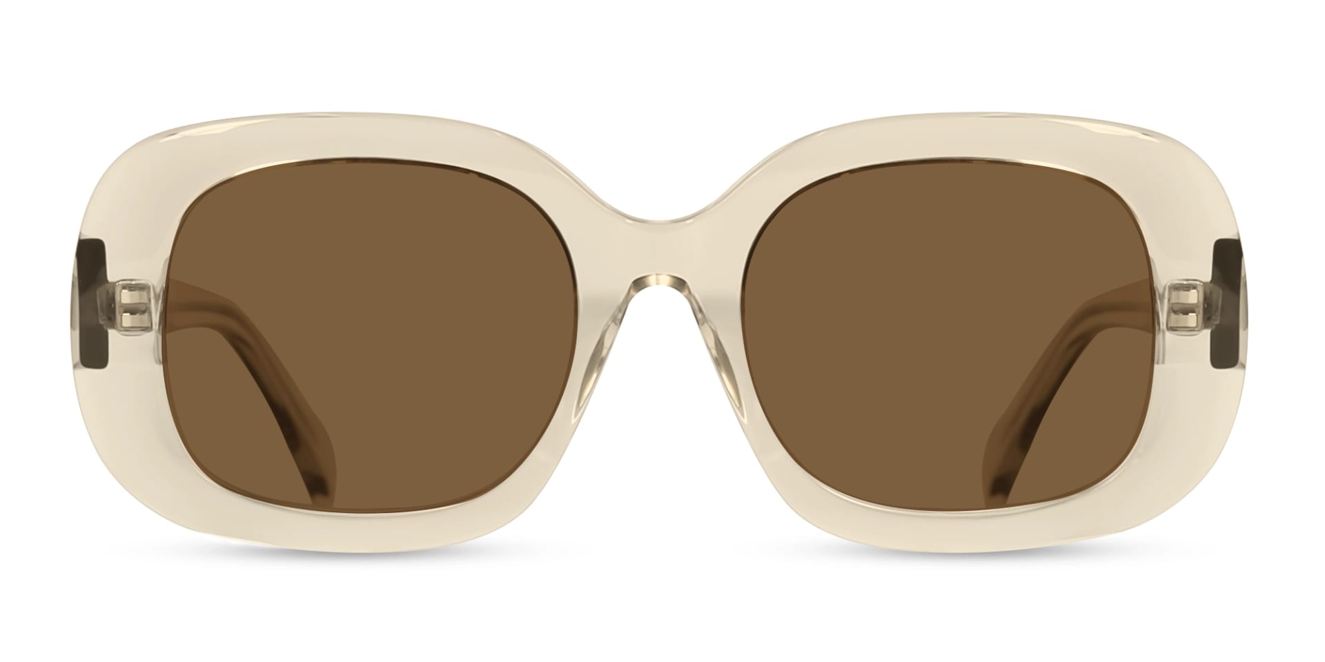Crsytal Beige Frame With Polarised Dark Brown Tint