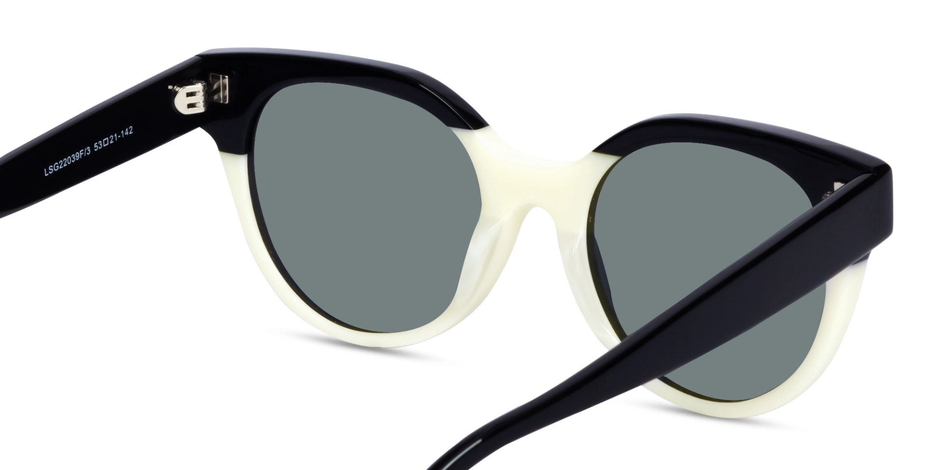 Black & White Frame With Dark Grey Tint Sunglasses