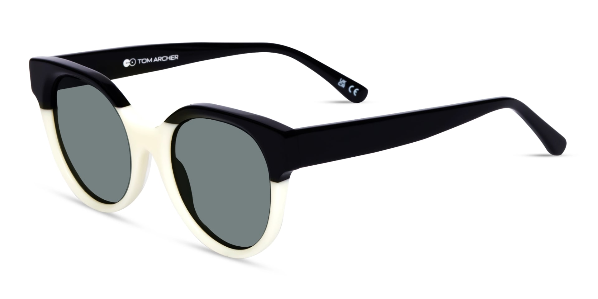 Black & White Frame With Dark Grey Tint Sunglasses