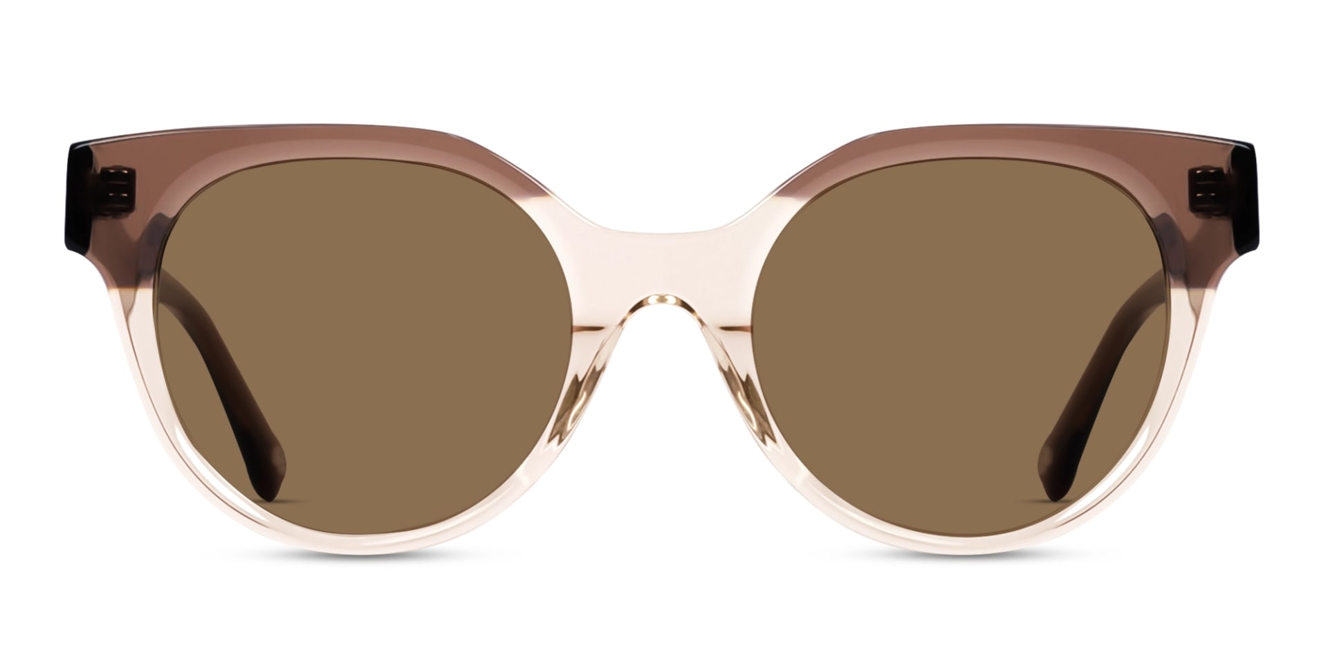Round Oversized Brown Tint Sunglasses For Women