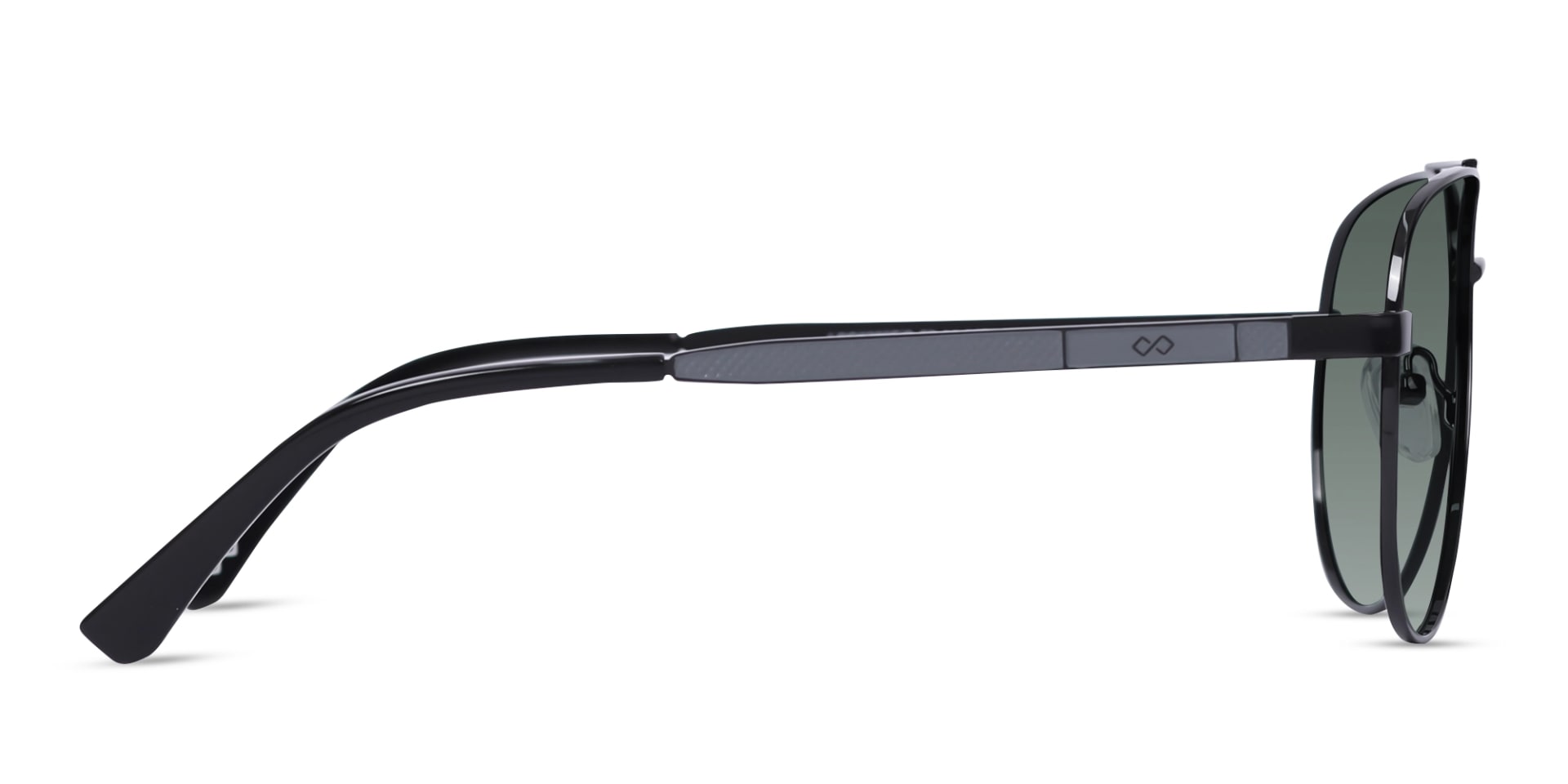 Black Double Bridge Metal Pilot Sunlasses 4