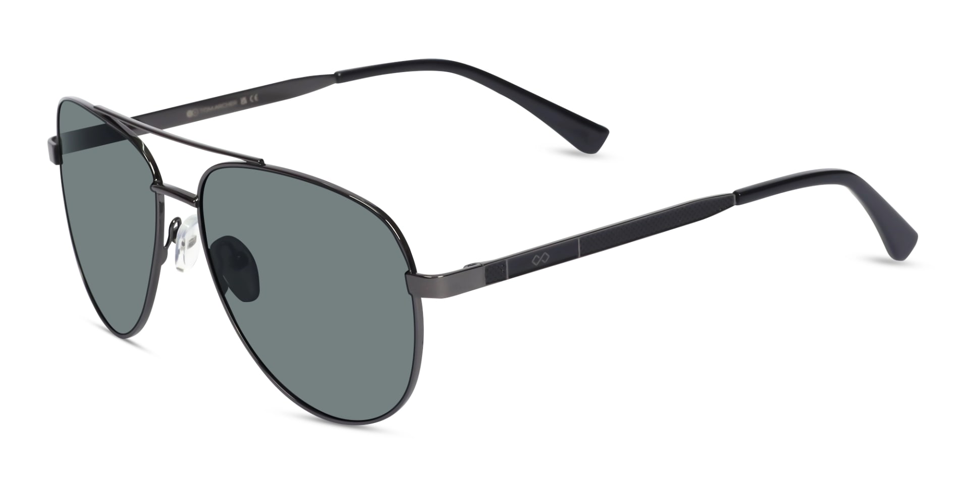 Gunmetal Full Rim Double Bridge Metal Sunglasses 3
