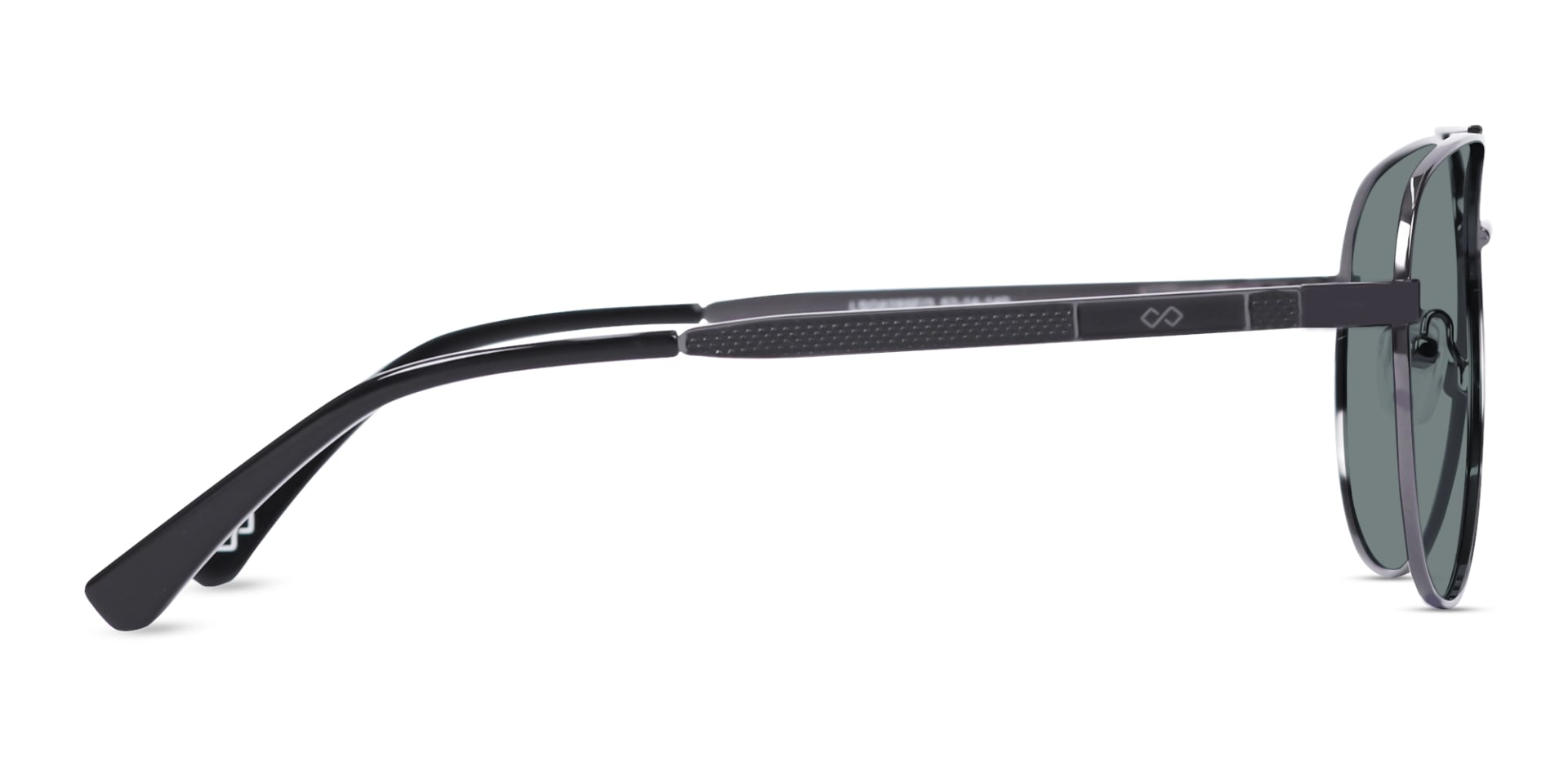 Gunmetal Full Rim Double Bridge Metal Sunglasses 4