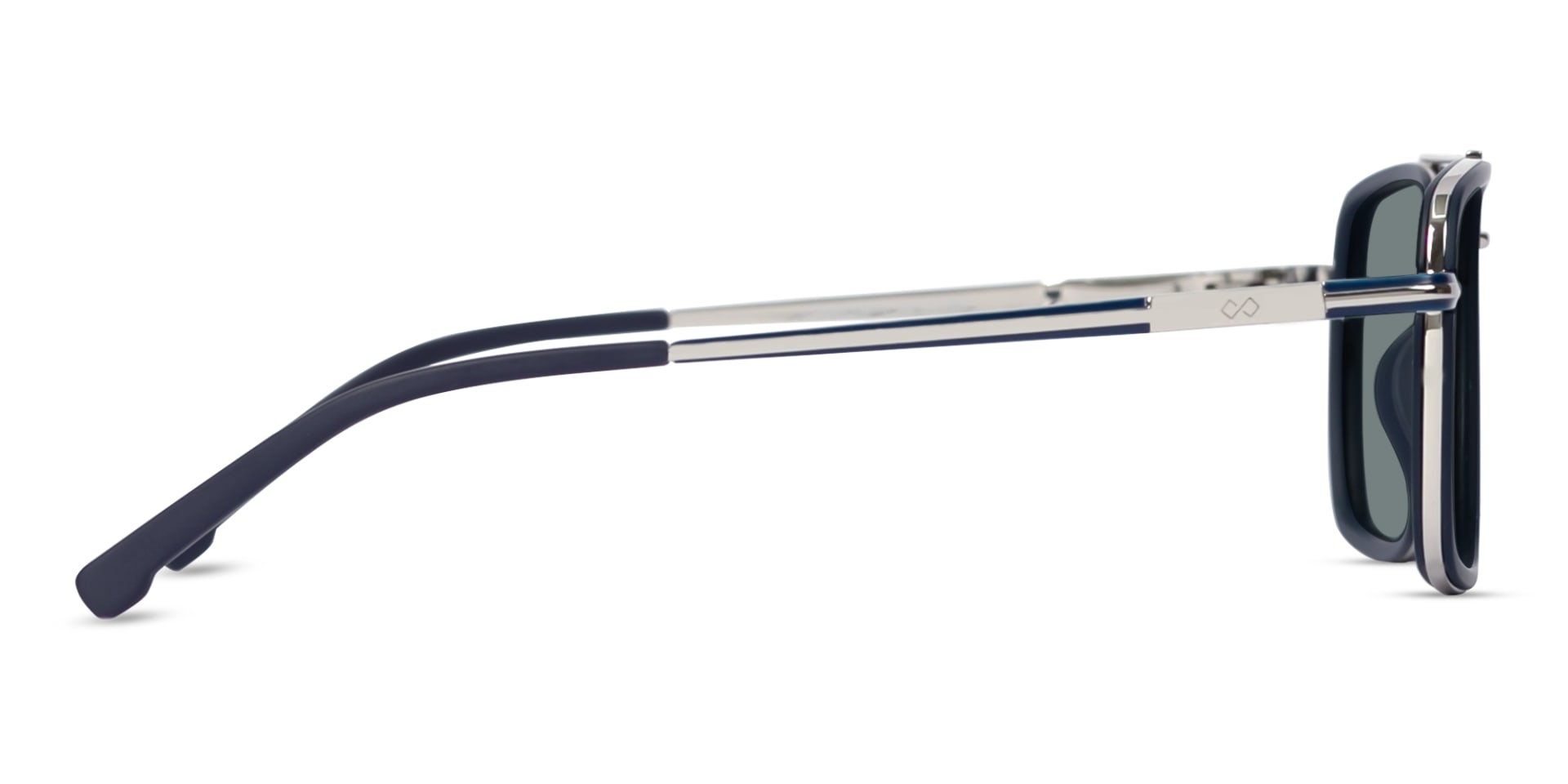 Matte Blue & Silver Metal Sunglasses 4