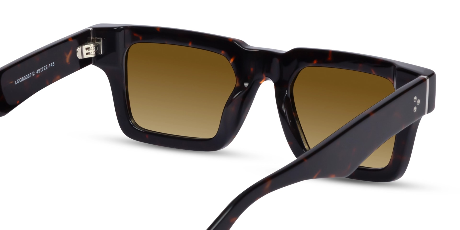 Dark Tortoise Square Acetate Full Rim Sunglasses 4
